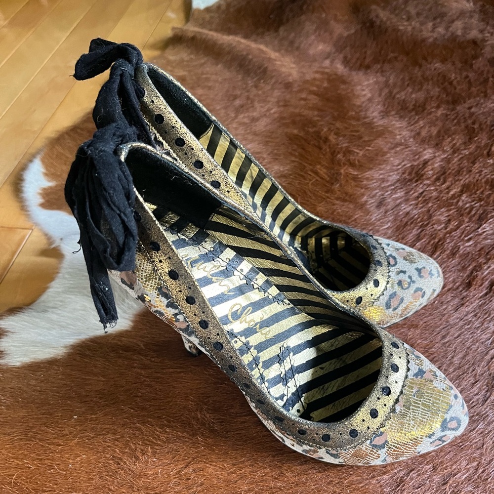 Irregular choice leopard heels size 7